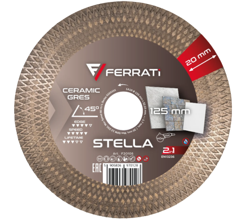 Tarcza diamentowa tnąca i szlifująca 2in1 125mm STELLA FERRATI