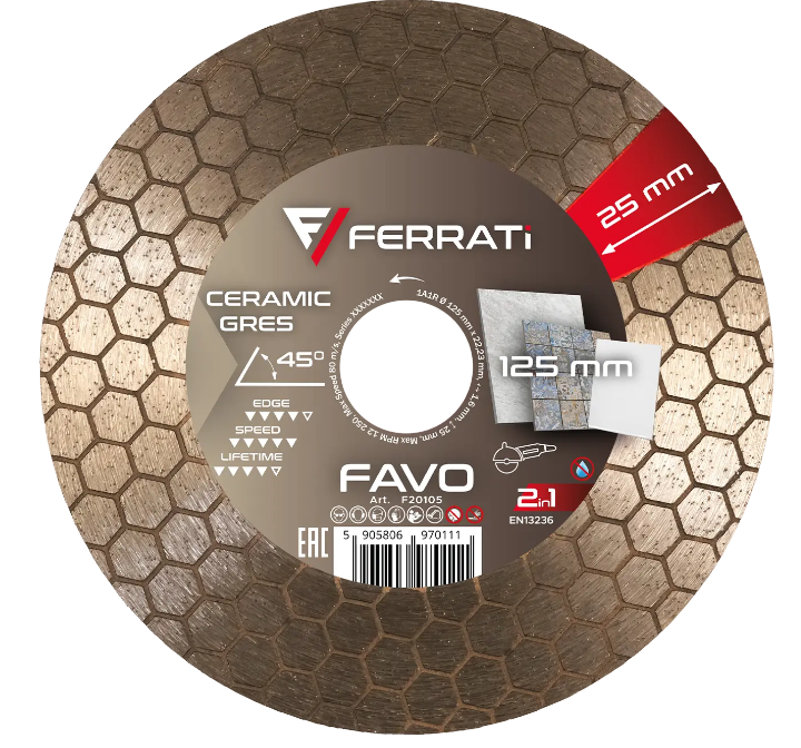 Tarcza diamentowa tnąca i szlifująca 2in1 125mm FAVO FERRATI