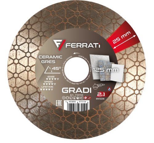 Tarcza diamentowa tnąca i szlifująca 2in1 125mm GRADI FERRATI