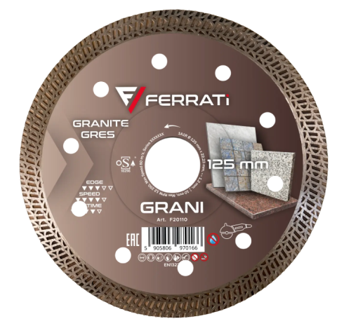 Tarcza diamentowa tnąca 125mm GRANI FERRATI