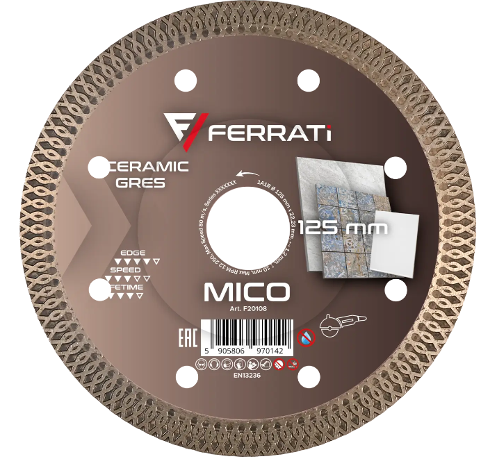 Tarcza diamentowa tnąca 125mm MICO FERRATI