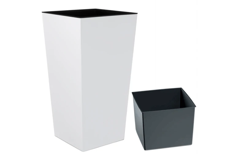 Doniczka Urbi Square DURS265 z wkładem biały