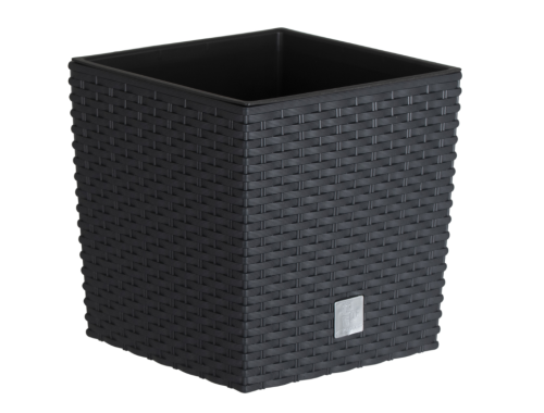 Doniczka Rato Low DRTS225L z wkładem antracyt