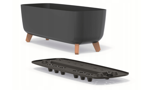 Doniczka Gracia Case DGCL600 na nóżkach antracyt