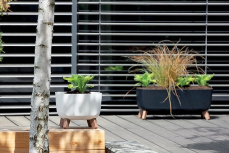 Doniczka Gracia Case DGCL600 na nóżkach antracyt