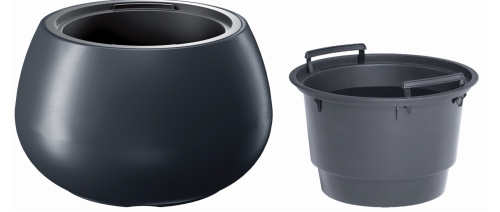 Doniczka HEOS DBHEK400 z wkładem antracyt