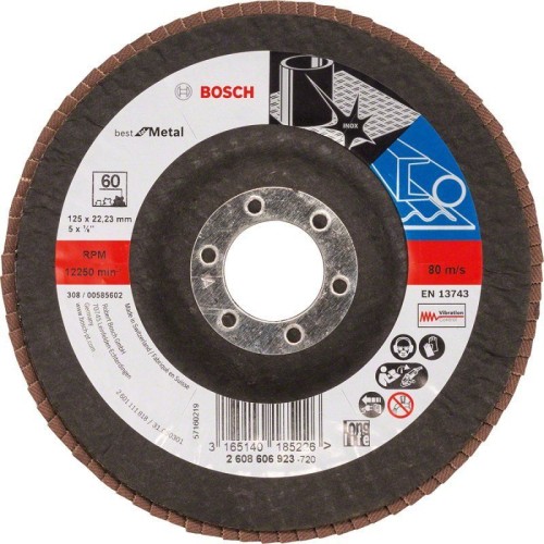 Tarcza listkowa Bosch X571 Best for Metal 125 mm K60