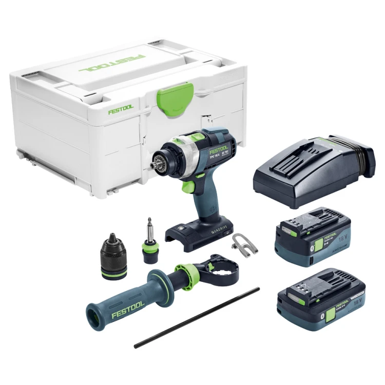 Akumulatorowa wiertarko-wkrętarka udarowa TPC 18/4 5,0/4,0 I-Plus QUADRIVE FESTOOL