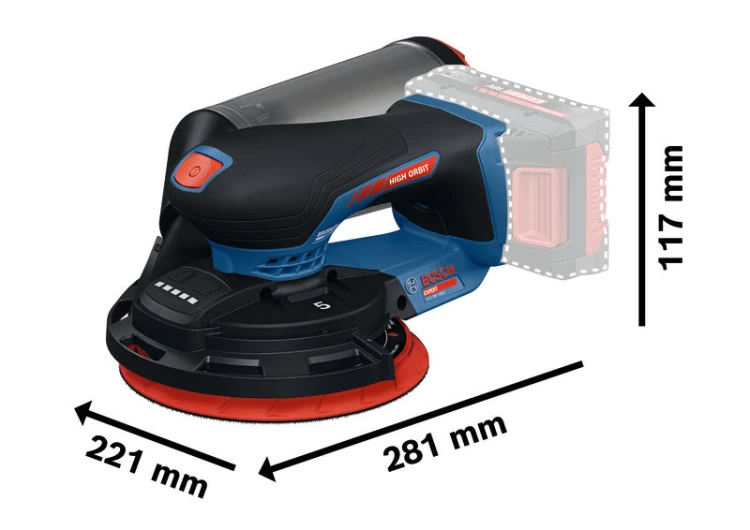 Akumulatorowa szlifierka mimośrodowa EXPERT EXEX18V-150-5