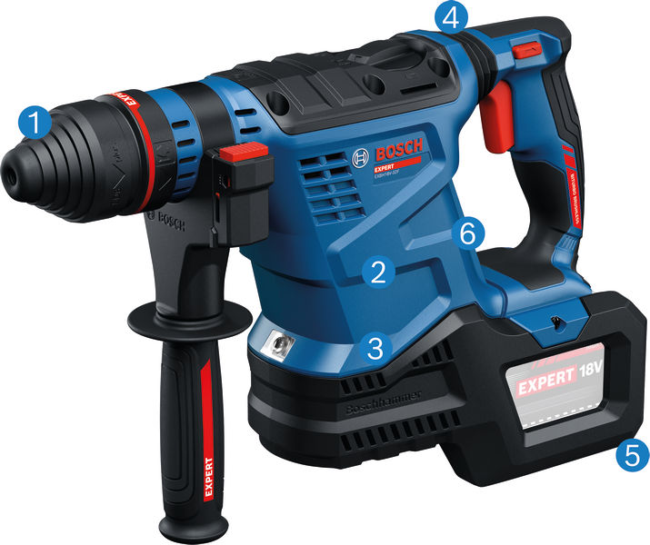 Akumulatorowy młot udarowo-obrotowy z uchwytem SDS plus EXPERT EXBH18V-32F