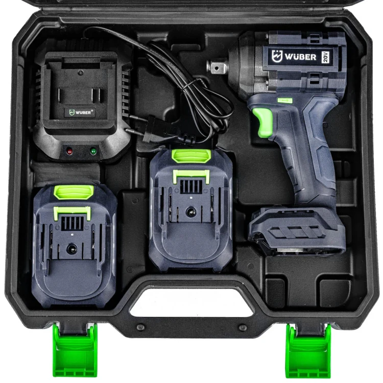 Klucz udarowy akumulatorowy WUBER bezszczotkowy 600 Nm 20 V SET