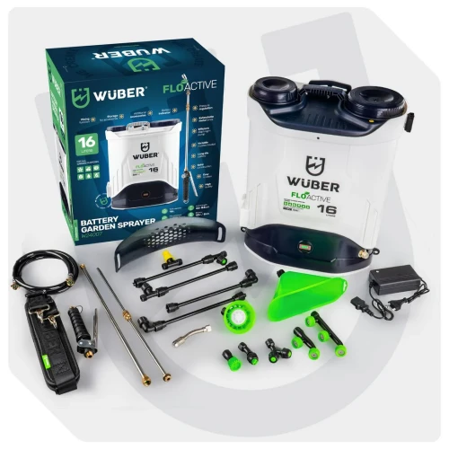 Opryskiwacz akumulatorowy plecakowy WUBER 16 l 12 V 8 Ah z mikserem