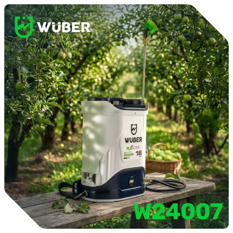 Opryskiwacz akumulatorowy plecakowy WUBER 16 l 12 V 8 Ah z mikserem