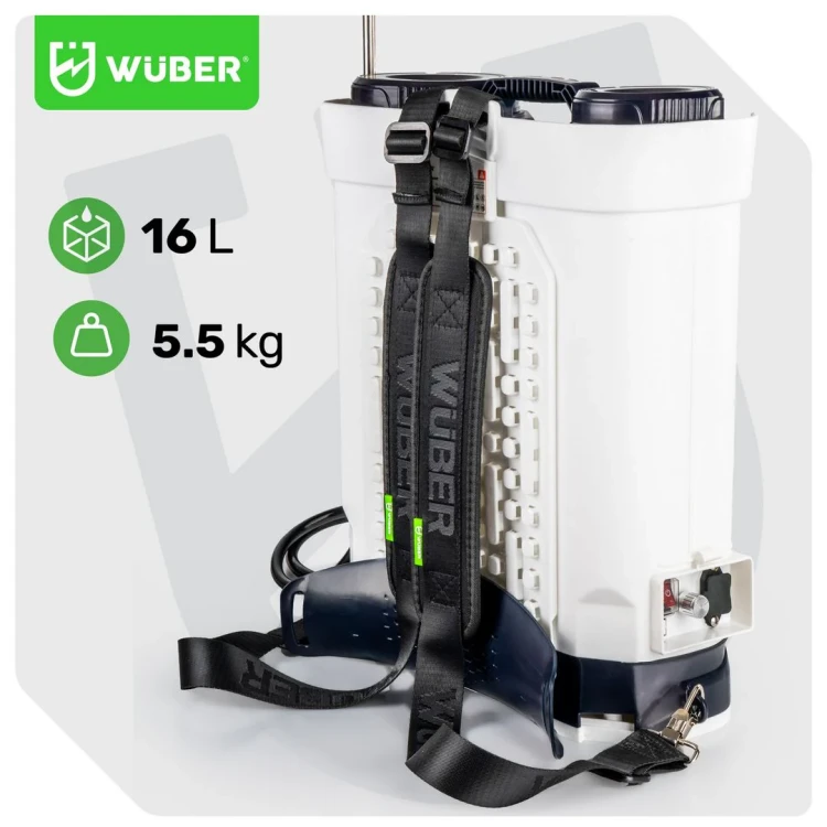 Opryskiwacz akumulatorowy plecakowy WUBER 16 l 12 V 8 Ah z mikserem