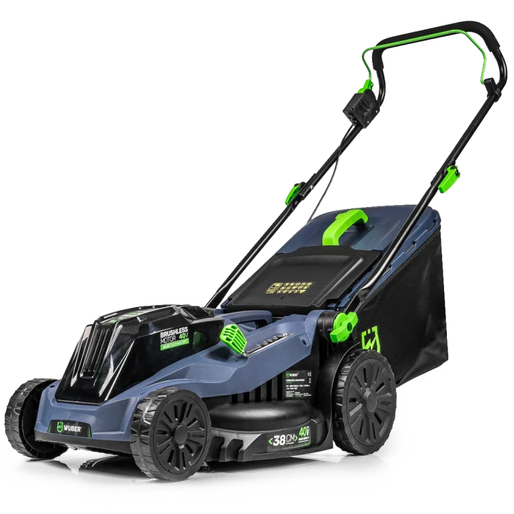 Kosiarka akumulatorowa bezszczotkowa WUBER 38 cm 40 V 2x6,0 Ah