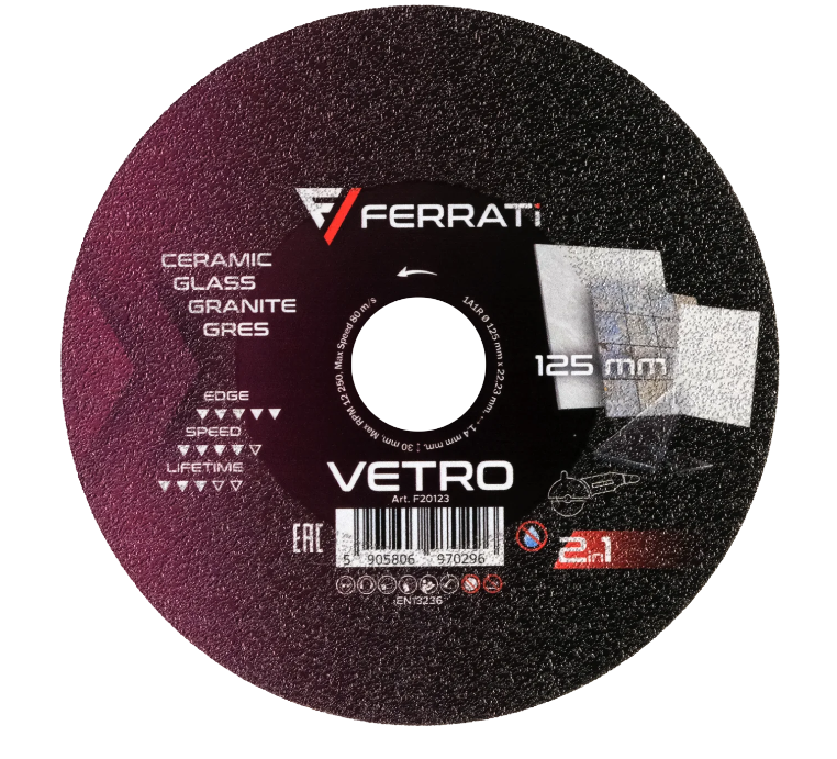 Tarcza diamentowa Ferrati VETRO 125 mm