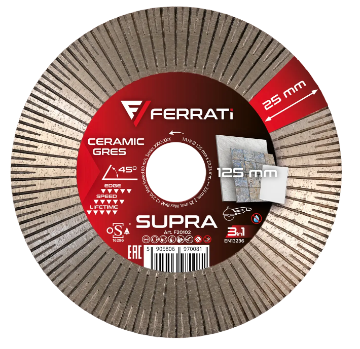 Tarcza diamentowa Ferrati SUPRA 125 mm