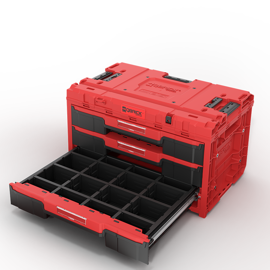 Qbrick System ONE Drawer 3 Toolbox 2.0 RED ULTRA HD detal