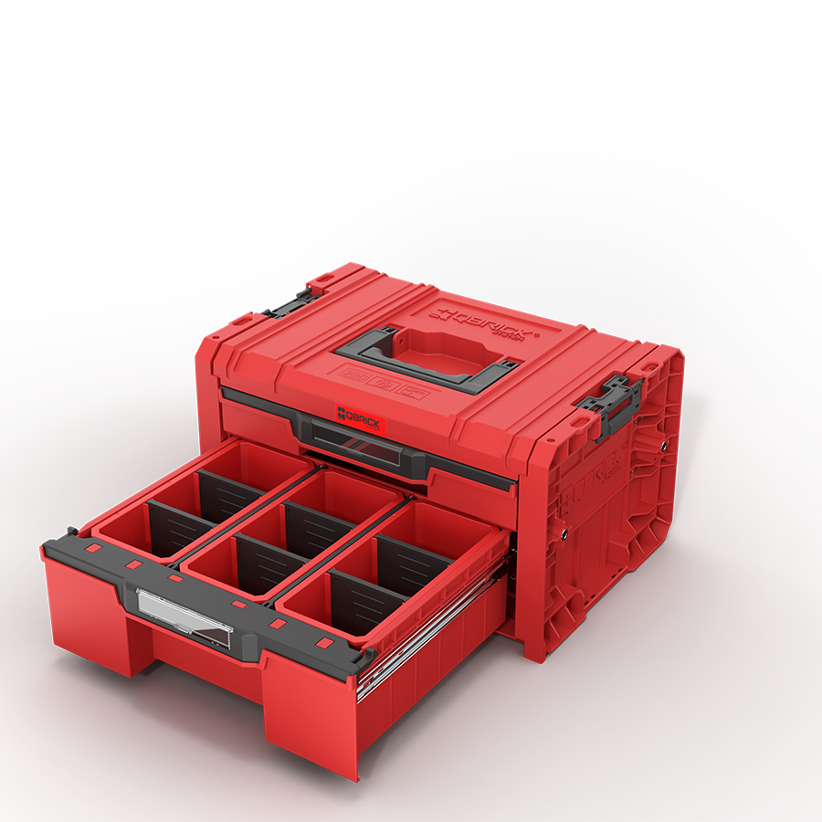 Qbrick System PRO Drawer 2 Toolbox 2.0 Expert Red Ultra HD wnętrze