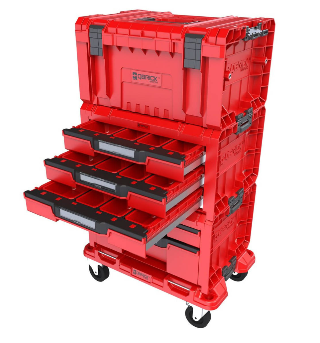 QBRICK SYSTEM PRO DRAWER WORKSHOP SET 4 RED ULTRA HD detal