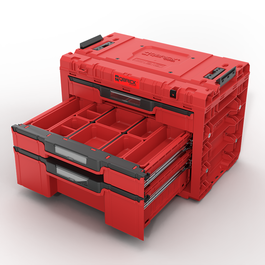 Qbrick System PRIME Drawer 3 Toolbox Expert RED Ultra HD wnętrze