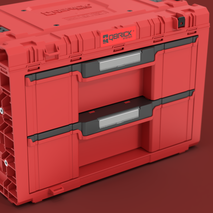 Qbrick System PRIME Drawer 2 Toolbox Expert RED Ultra HD wnętrze