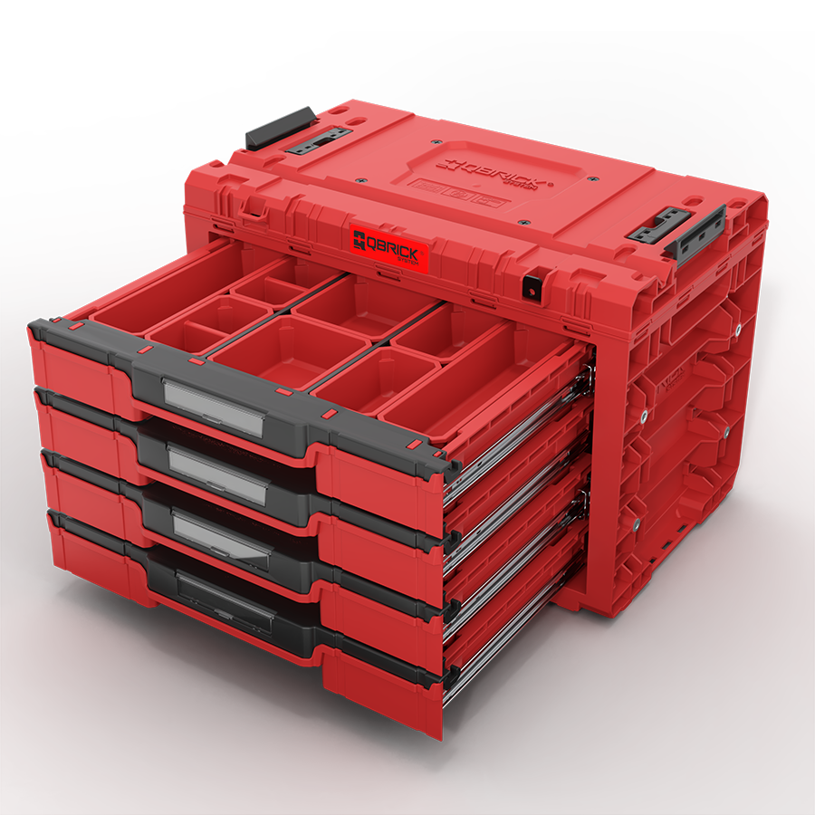 Qbrick System PRIME Drawer 4 Toolbox Expert RED Ultra HD