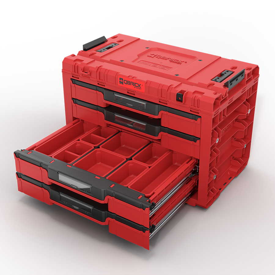 Qbrick System PRIME Drawer 4 Toolbox Expert RED Ultra HD wnętrze