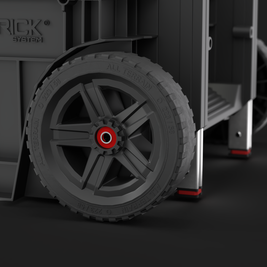 Qbrick Koła 9” do skrzyń ONE / PRO / PRIME 2.0 detal