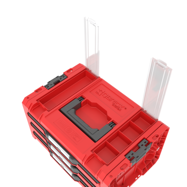 Qbrick System PRO Drawer 3 Toolbox 2.0 Profi Expert Red Ultra HD Custom detail