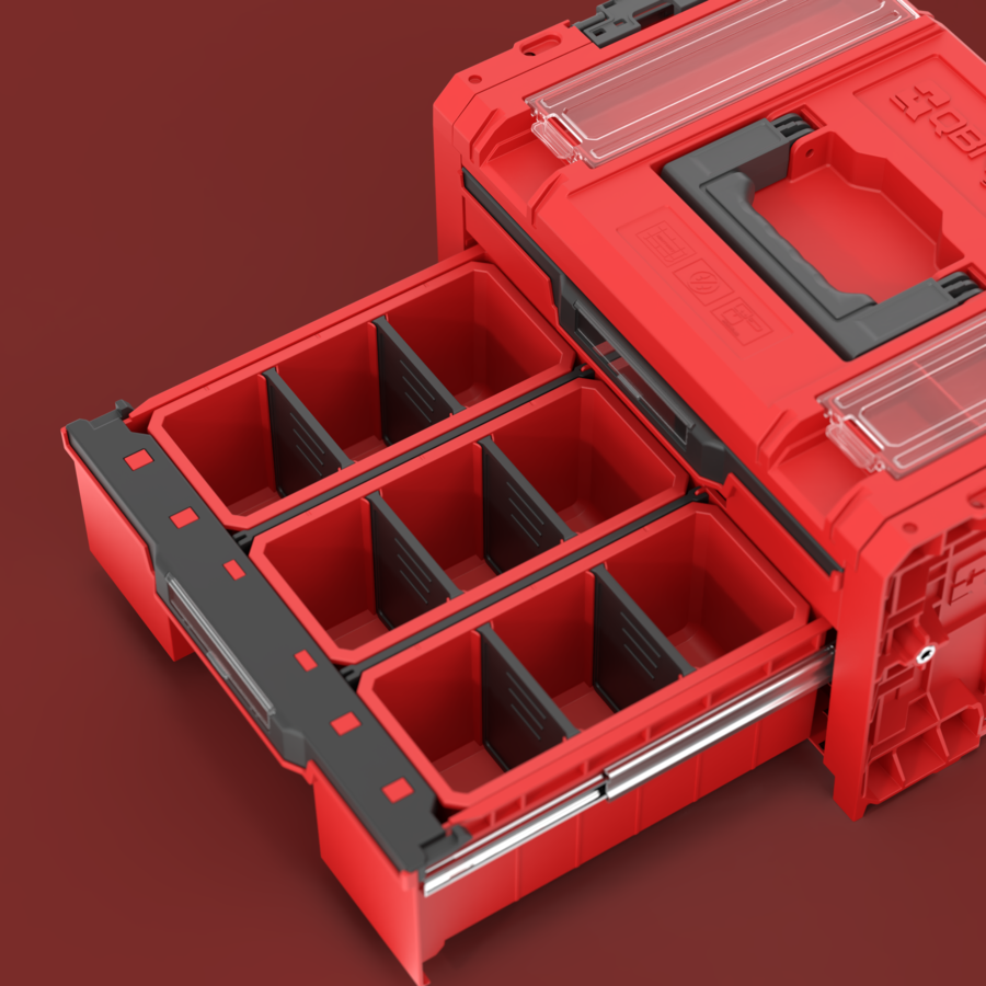 Qbrick System PRO Drawer 2 Toolbox 2.0 Profi Expert Red Ultra HD Custom detail