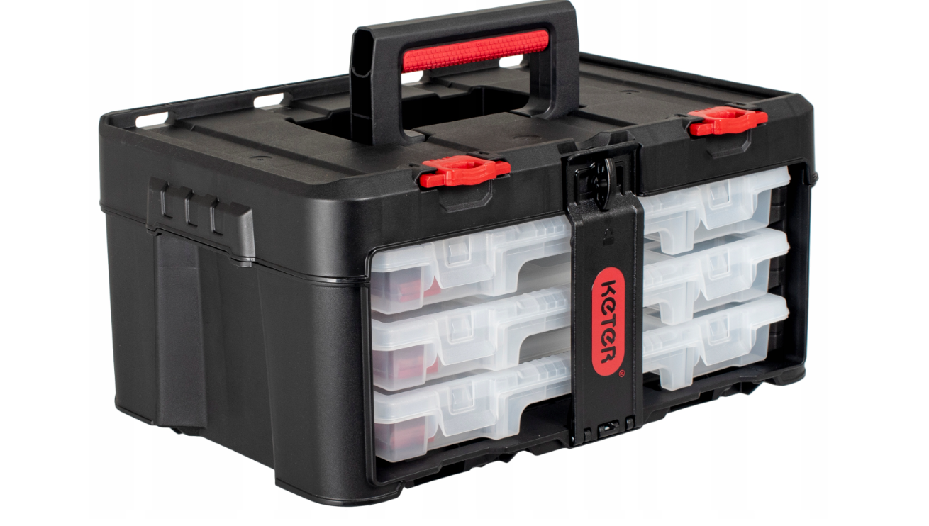 Skrzynka z 3 organizerami Keter Stack'N'Roll