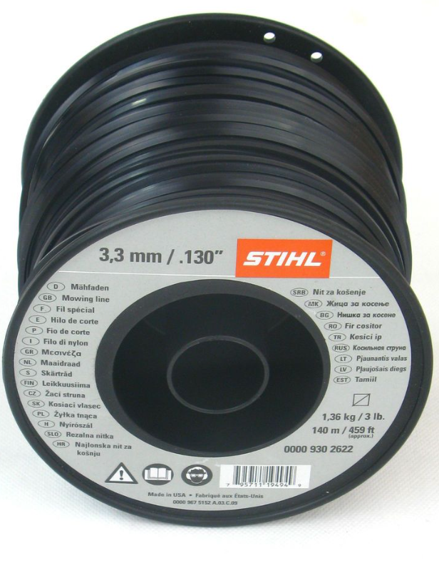 Żyłka tnąca kwadratowa 3,3 mm x 137 m
