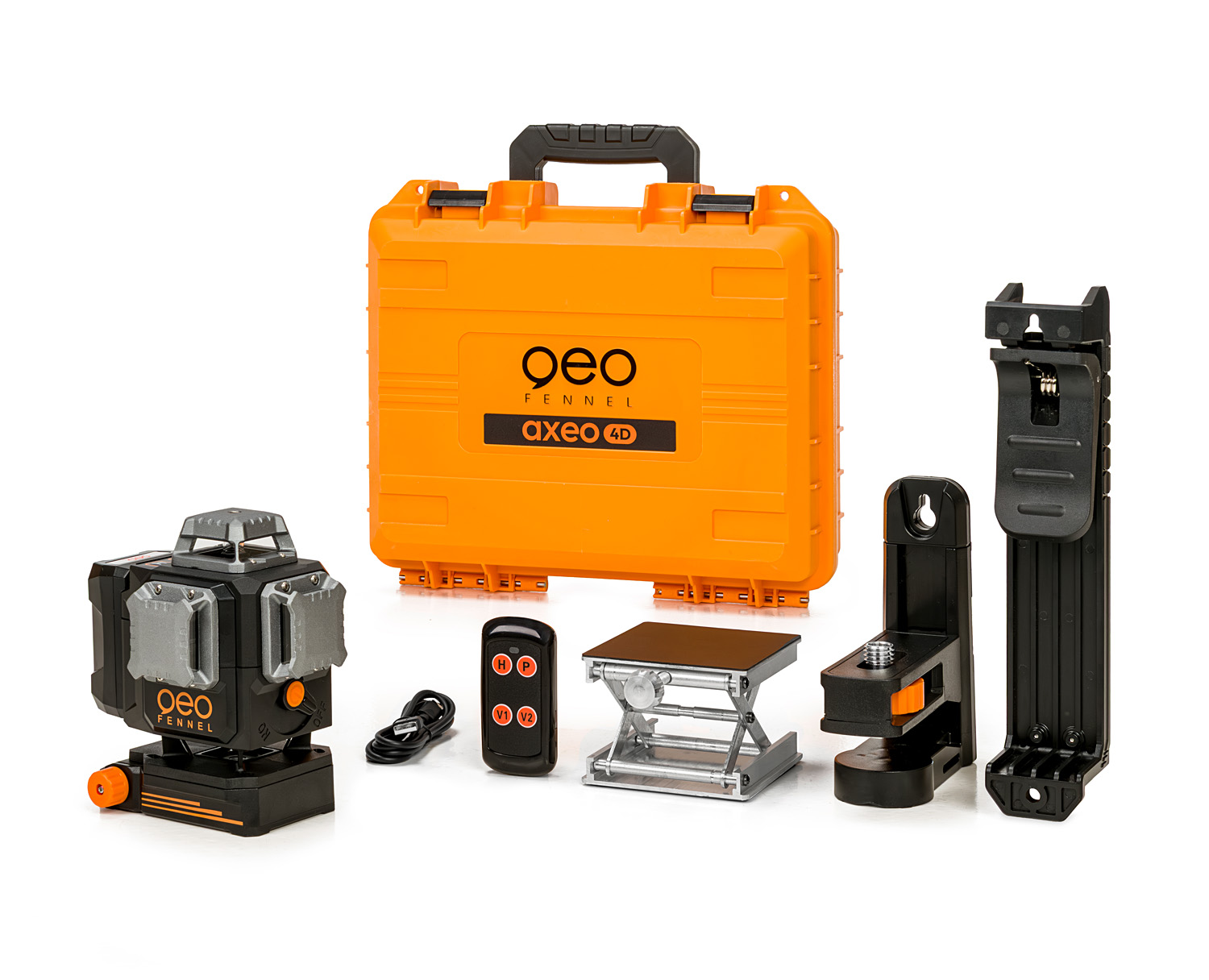Laser geo-FENNEL AXEO 4D z uchwytem i akcesoriami