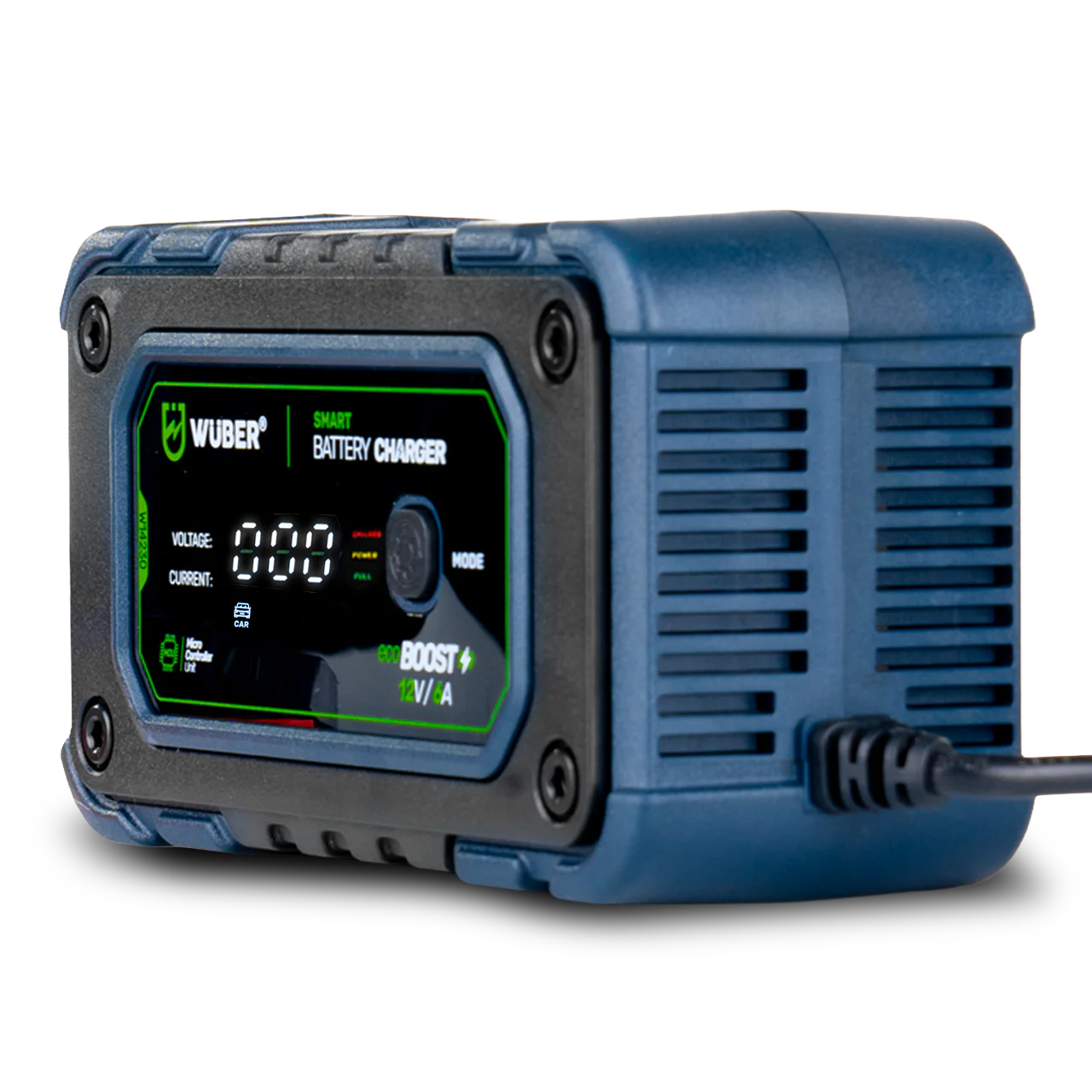 Prostownik samochodowy mikroprocesorowy WUBER 6–12 V 6 A