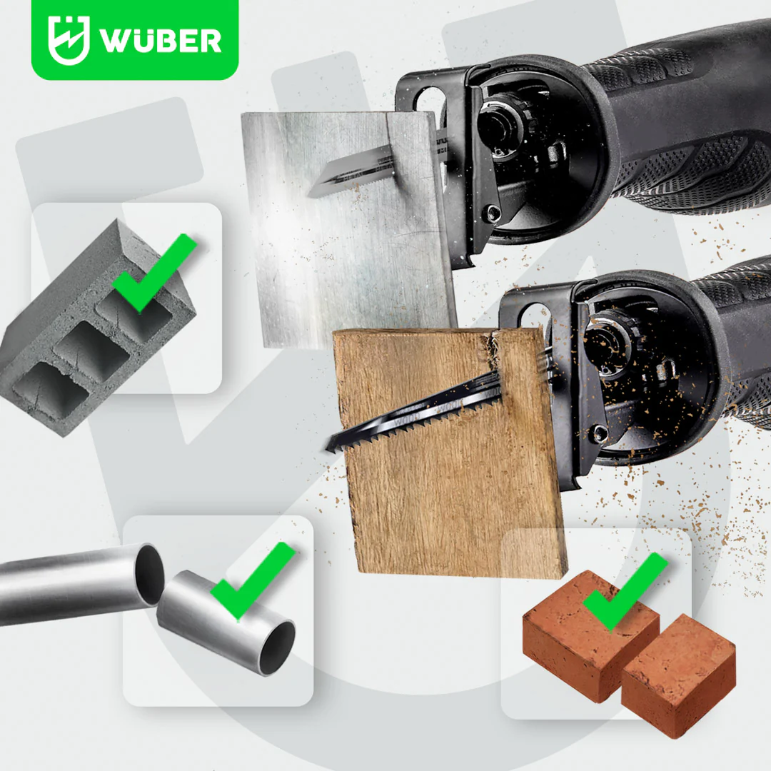 WUBER W17530 piła szablasta z brzeszczotami do drewna i metalu