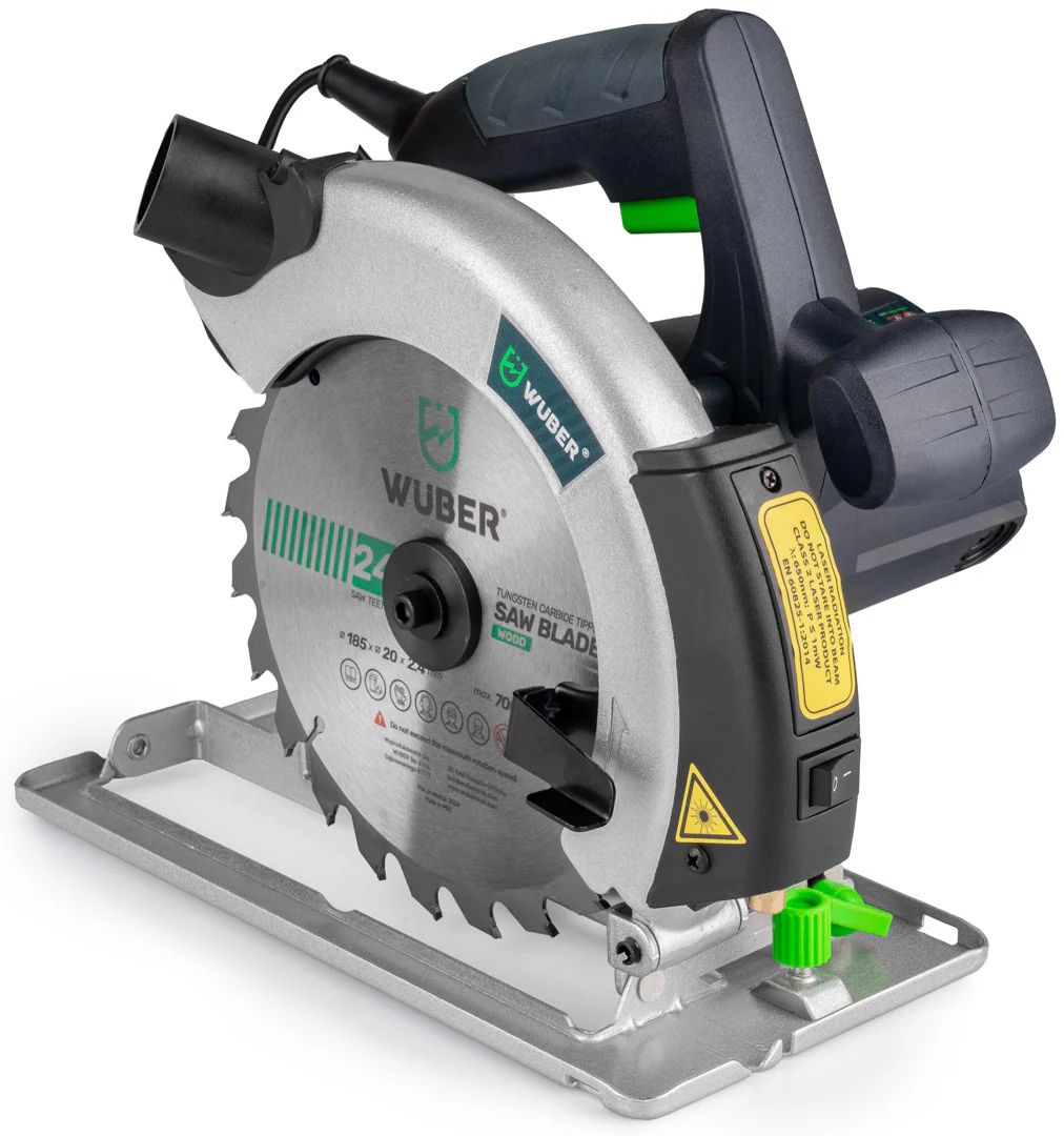 Pilarka tarczowa ręczna WUBER 2400 W 185 mm z laserem